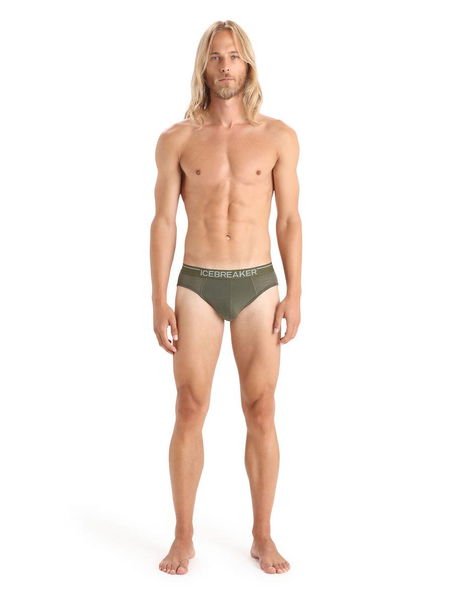 Icebreaker Merino Anatomica Briefs Miesten Alusvaatteet Oliivinvihreä | FI 1297LISH